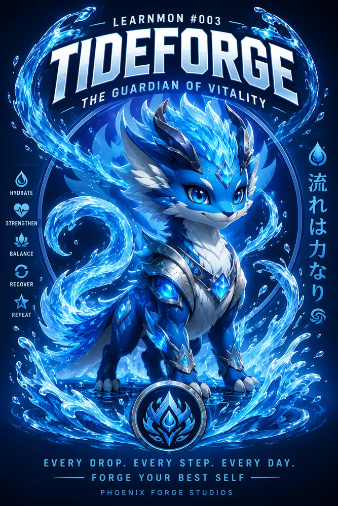 TideForge Guardian of Vitality Water Bottle — LearnMon number 003